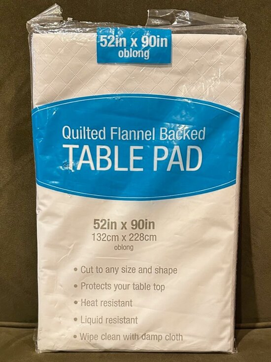Other - Quilted Flannel Backed Table Pad Cut to Size 52 x 90